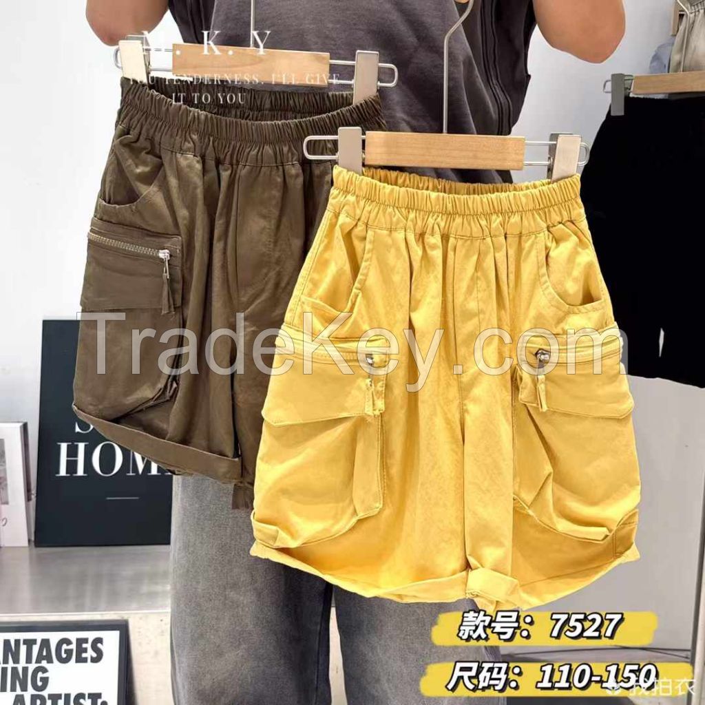 Boys' pants 2025 summer new fashionable and cool shorts