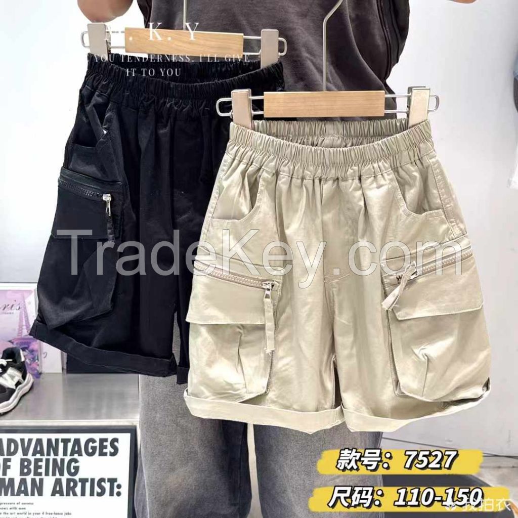 Boys' pants 2025 summer new fashionable and cool shorts