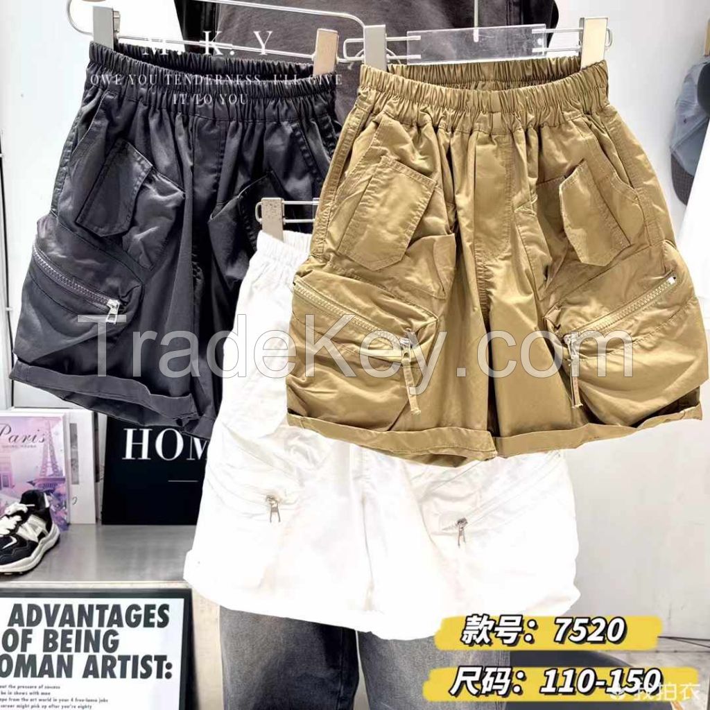 Boys' pants 2025 summer new fashionable and cool shorts