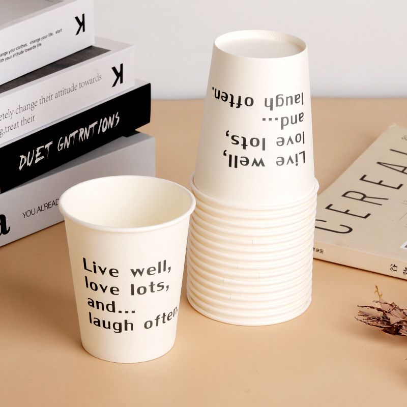 8oz Single Wall Paper Cup Hot Sale Disposable Customized Single Wall Hot Coffee Paper Cups with Lid