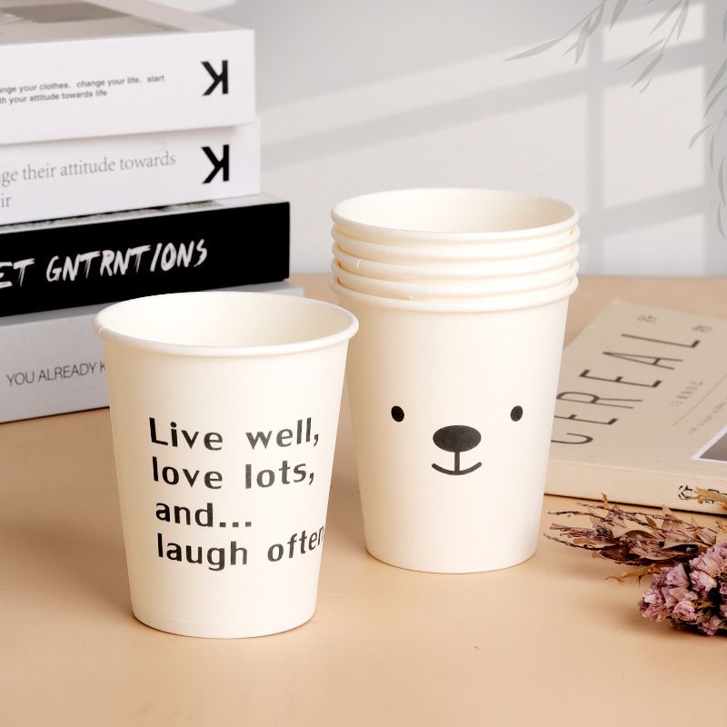 8oz Single Wall Paper Cup Hot Sale Disposable Customized Single Wall Hot Coffee Paper Cups with Lid