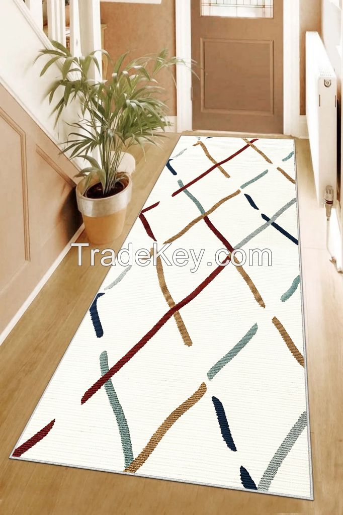 Luxury 3D Modern Turkish Rug - Polyester, Cotton, Chenille Options - Machine Washable - Flexible MOQ - Global Shipping