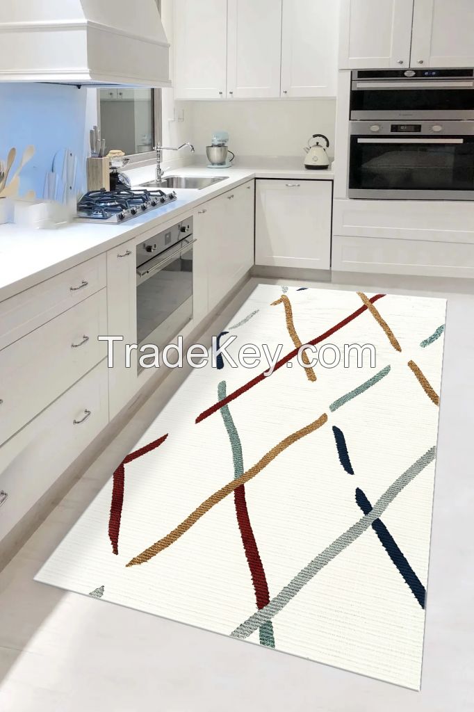 Luxury 3D Modern Turkish Rug - Polyester, Cotton, Chenille Options - Machine Washable - Flexible MOQ - Global Shipping