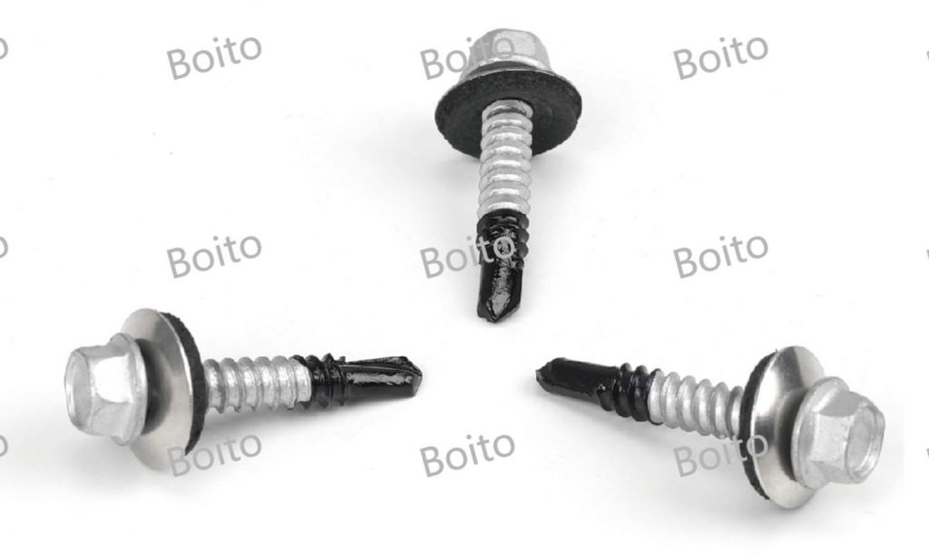 304+435 bi metal compound hexagonal flange tip tail self tapping screws