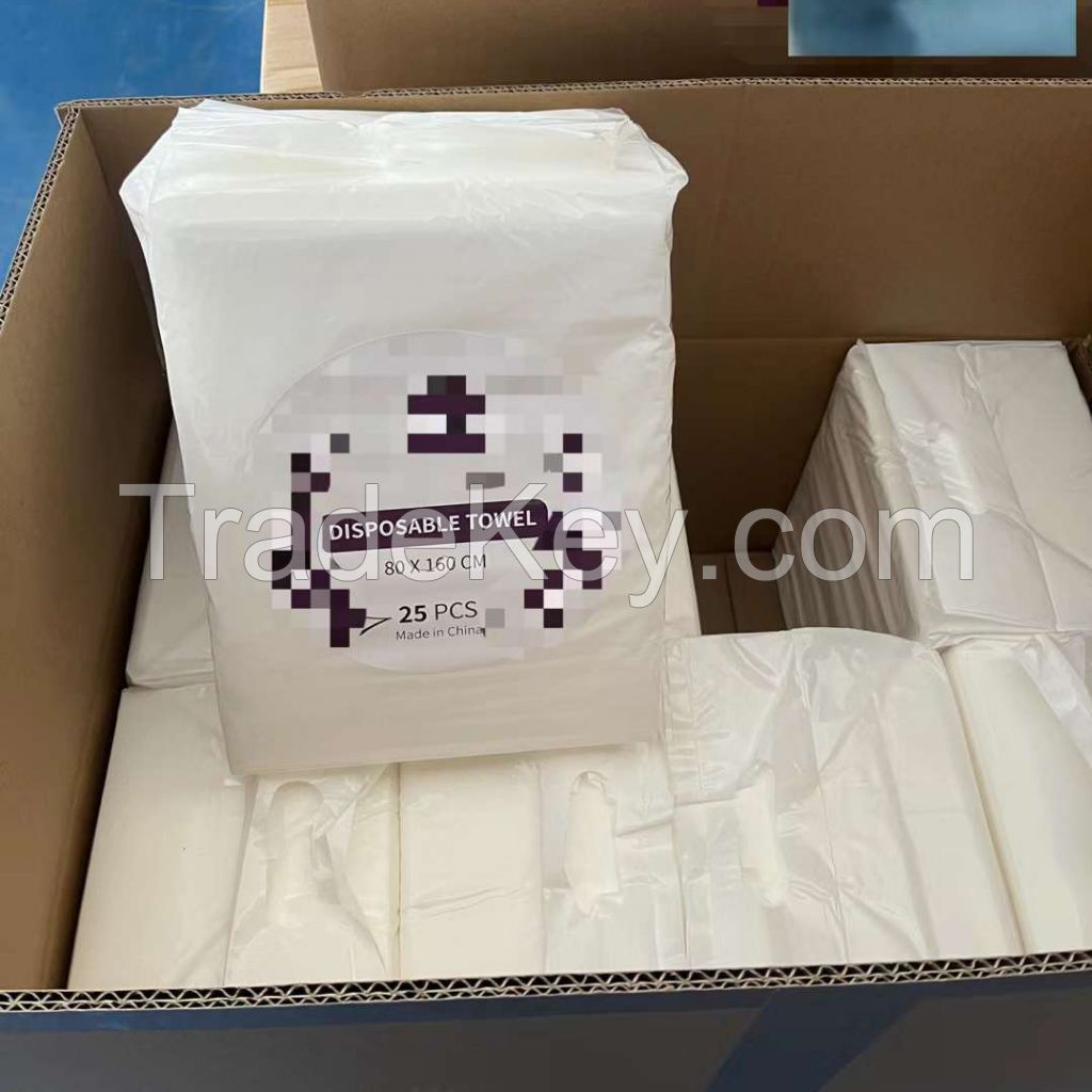White Black Disposable Towel
