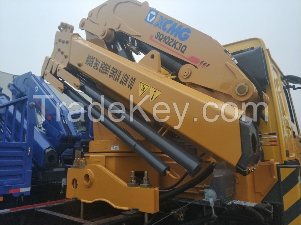 SQ10ZK3Q 10 Ton Truck Mount Crane with Grab Bucket Low Price