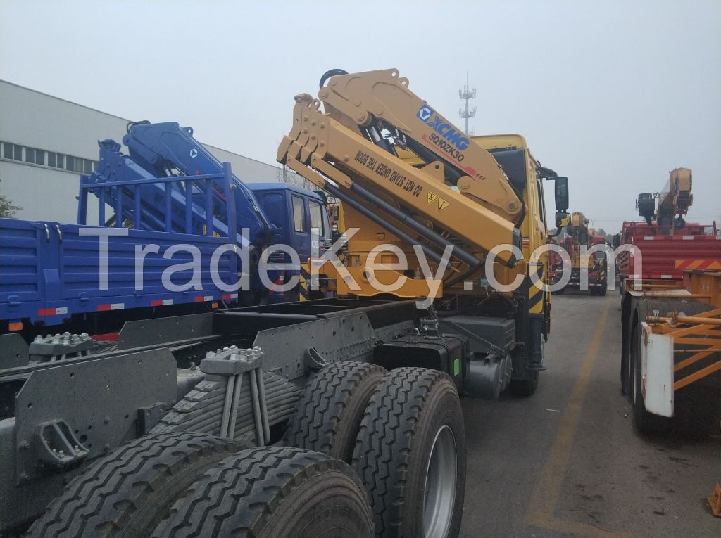 SQ10ZK3Q 10 Ton Truck Mount Crane with Grab Bucket Low Price