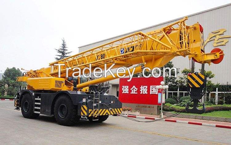 80 Ton XCM G RT80 Rough Terrain Mobile Crane Truck for Sale