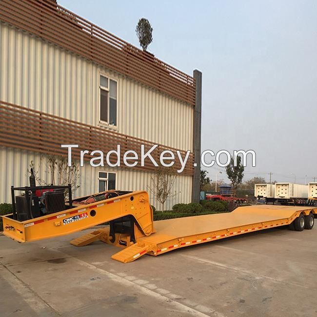 China CIMC 40 ft 3 Axle Low Bed Semi Trailer for Sale in Dubai