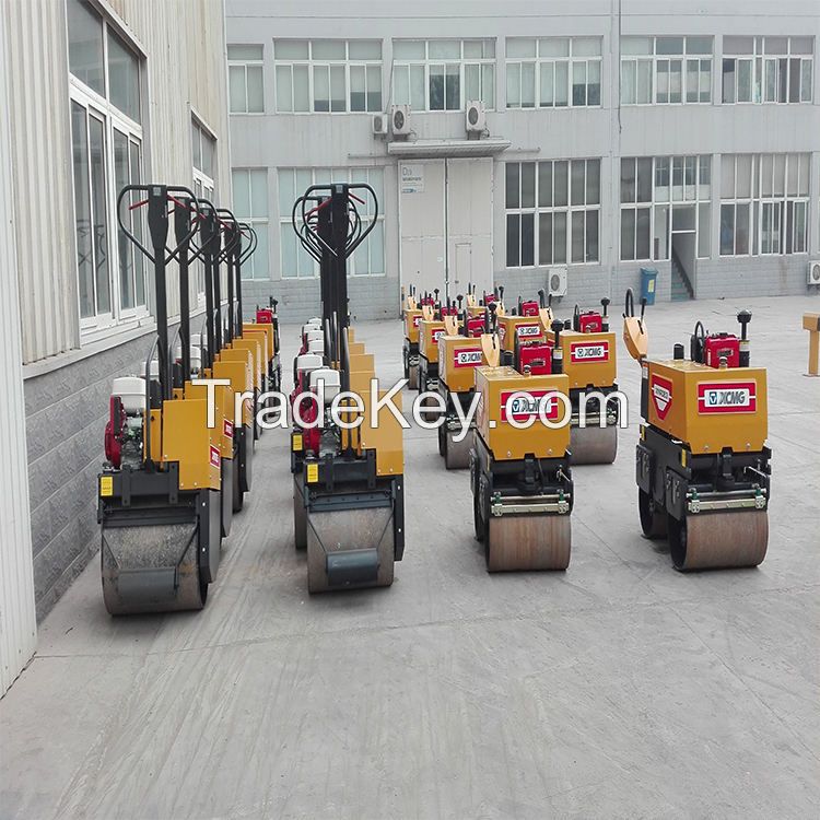 Factory Price XMR053 Walk Behind Doubl Drum Vibratory Road Roller Compactor
