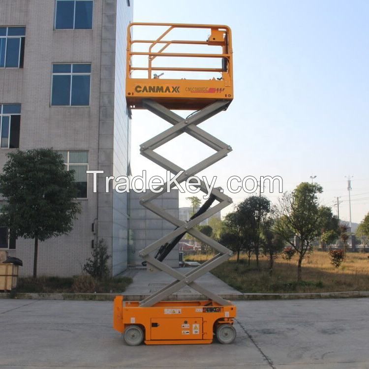 High Performance CMJC0808DC Aerial Work Platform Aluminum Hydraulic Scissor Lift for Sale