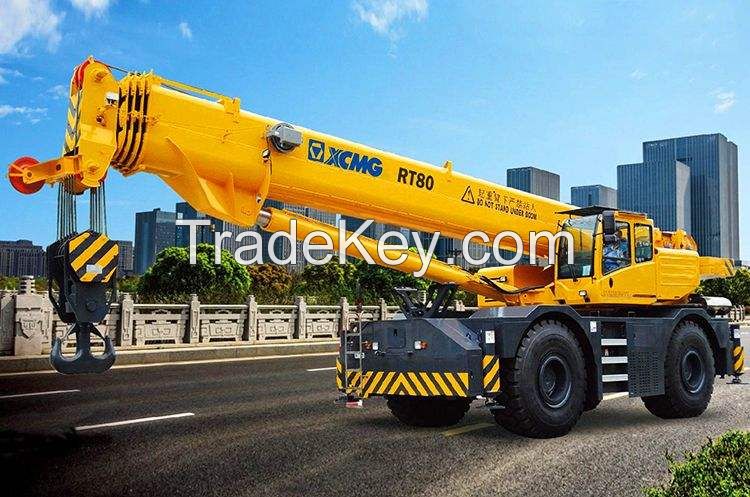 80 Ton XCM G RT80 Rough Terrain Mobile Crane Truck for Sale