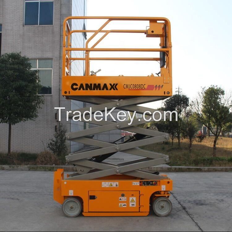 High Performance CMJC0808DC Aerial Work Platform Aluminum Hydraulic Scissor Lift for Sale