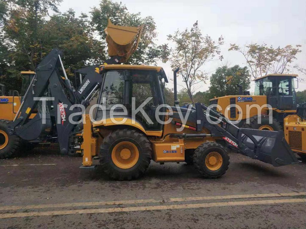 3 Ton Multifunctional Backhoe Loader XT870 Chinese Small Back Hoe Loader XT870H for Sale