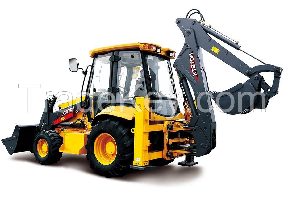 3 Ton Multifunctional Backhoe Loader XT870 Chinese Small Back Hoe Loader XT870H for Sale