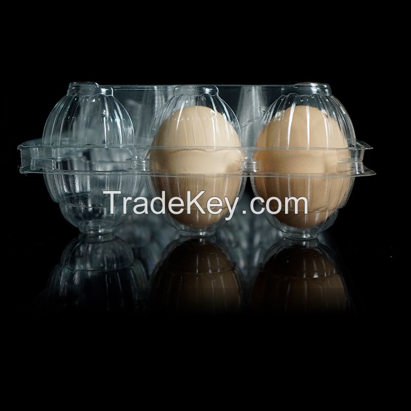 Middle Size Stackable Egg Storage Holder Recyclable Egg Trays Plastic Egg Cartons Customizable Boxes and Labels