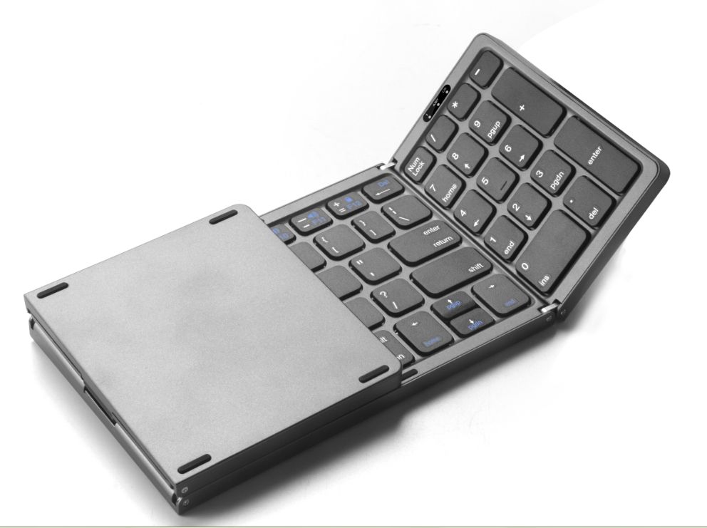 folding keyboard with numeric number keys