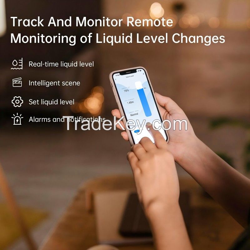 Tuya smart life App wifi water storage tank ultrasonic level monitor indicator sensor