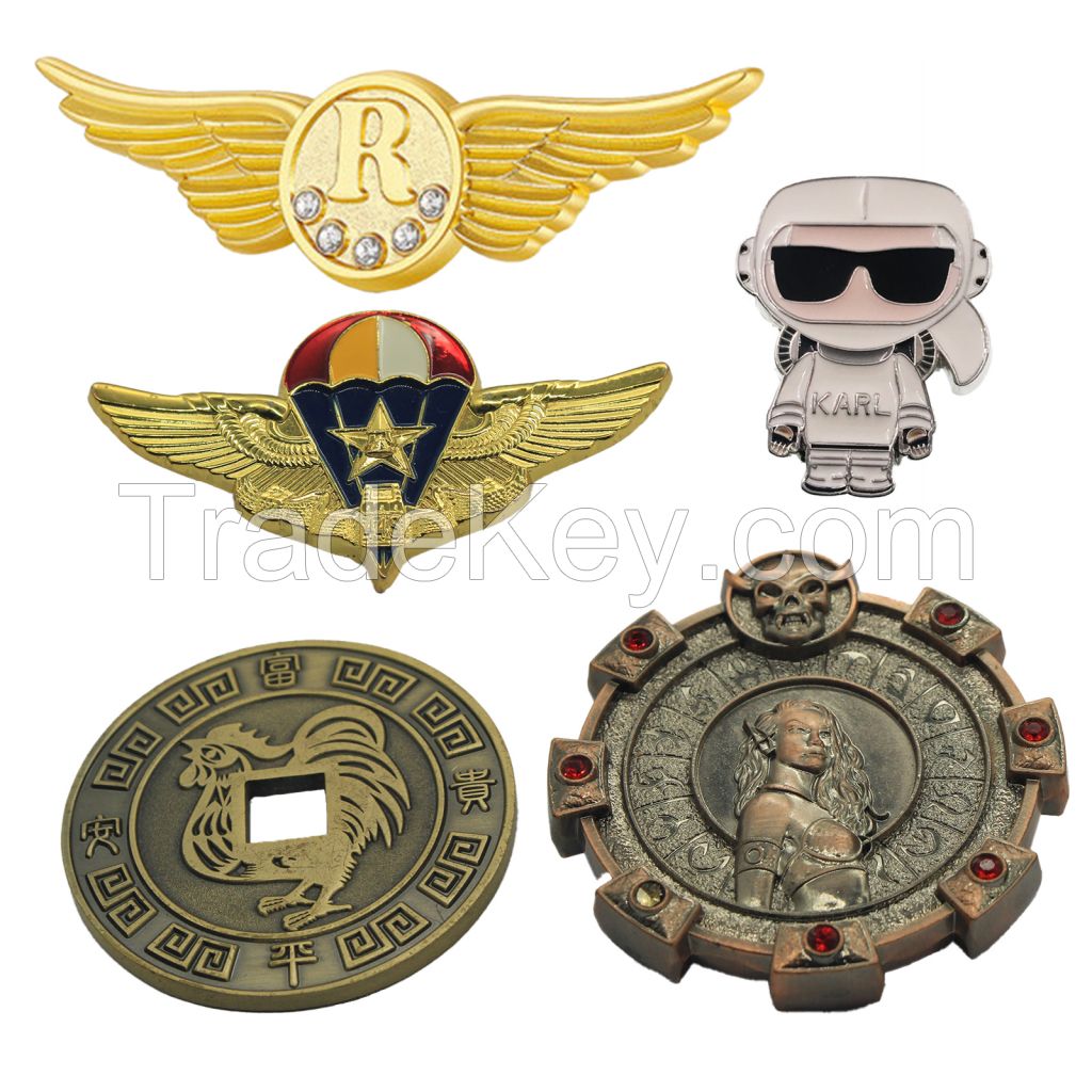 Customized metal badge, school emblem, company emblem, logo, commemorative coin, class emblem, badge, brooch, cartoon coin, nameplate, customized