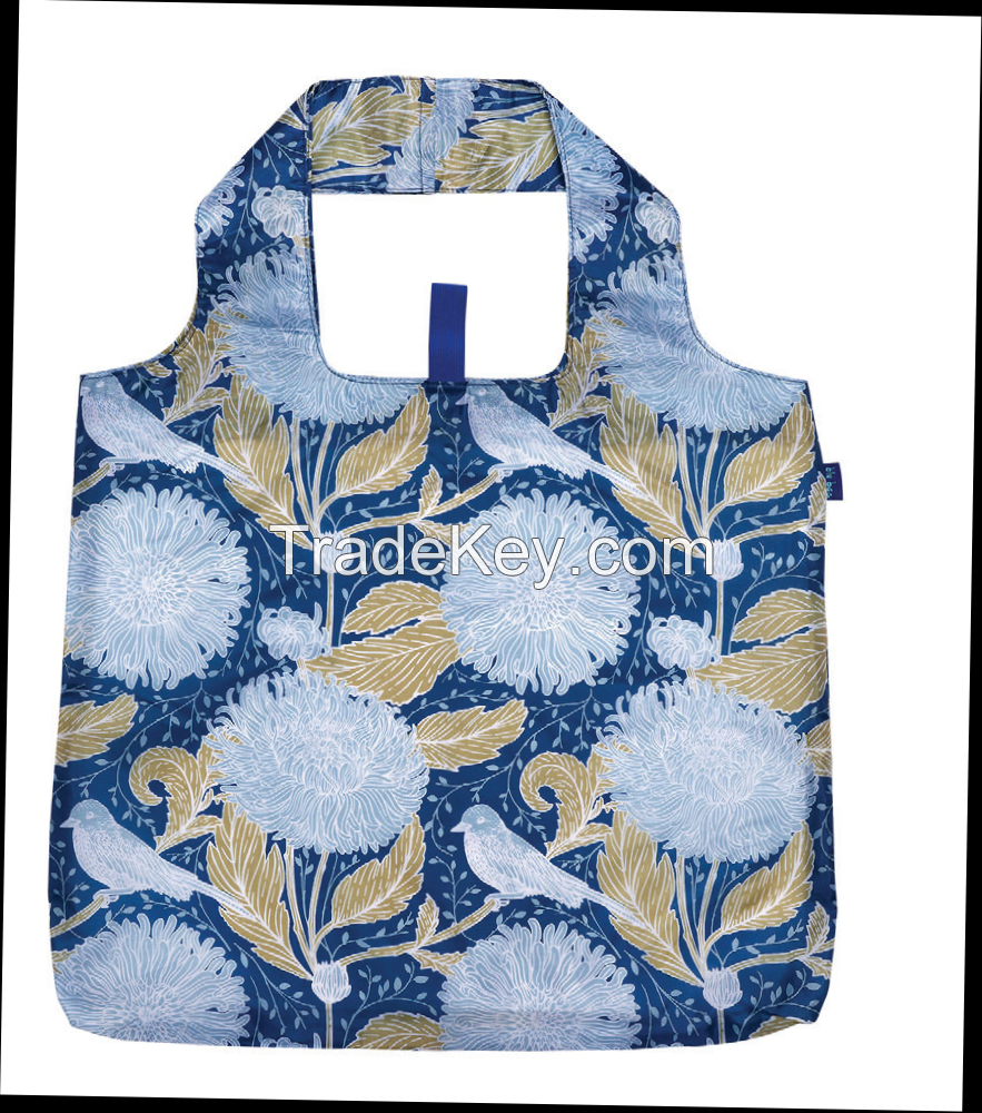 Fashion Custom logo Printed Portable Reusable Waterproof Foldable Shopping Bag Nylon Polyester Bag
