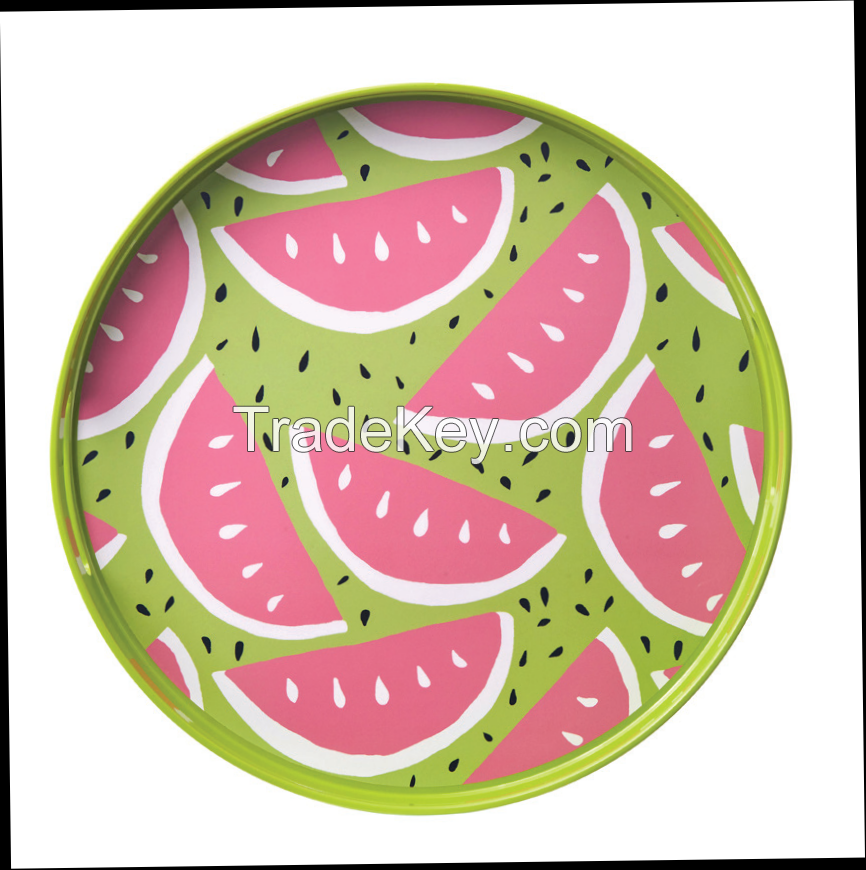15 INCH ROUND TRAY FOOD SERVE TRAY FOR RESTAURANT HOTEL HOME PARTY