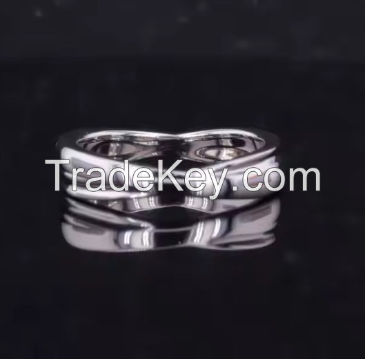 18k white gold Laboratory groun diamond round wedding ring for women