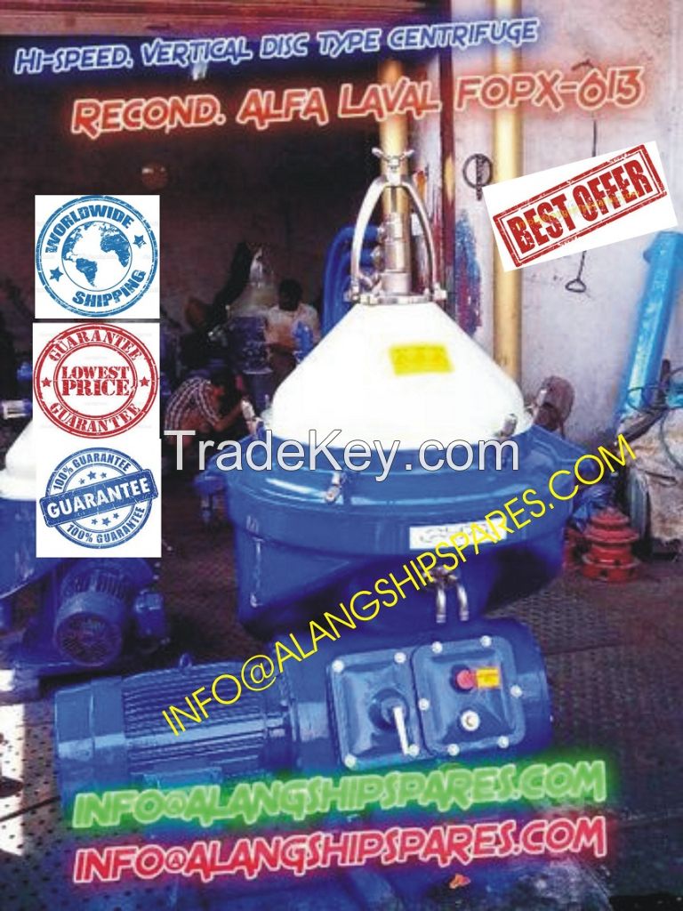 marine oil separator, industrial marine oil centrifuge, FOPX-613, bio-diesel oil purifier