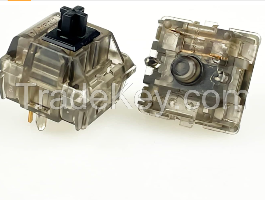 Gateron Ink Black v2 Switches 5pin RGB Linear Switch for DIY Mechanical Keyboards (72PCS, Black Ink)