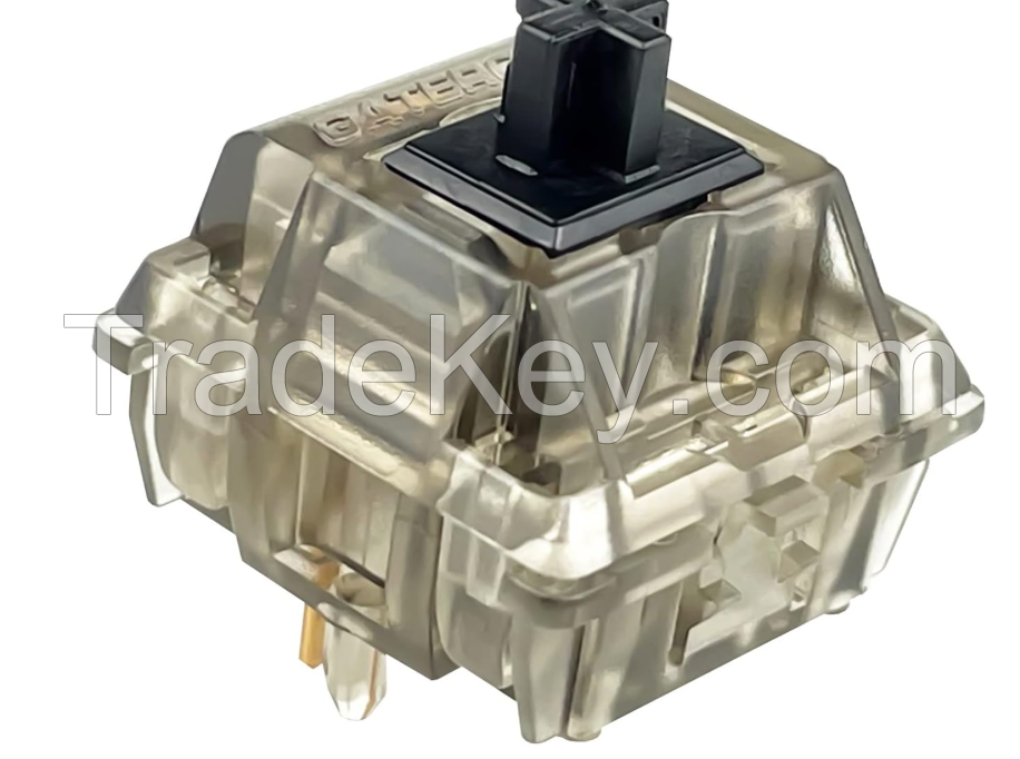 Gateron Ink Black v2 Switches 5pin RGB Linear Switch for DIY Mechanical Keyboards (72PCS, Black Ink)