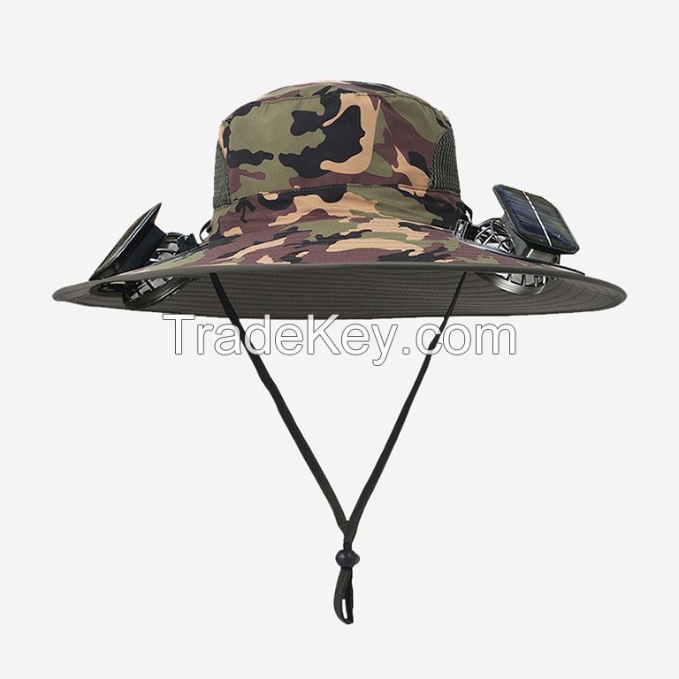 Instant Cool Fishing Hat with Solar Fan
