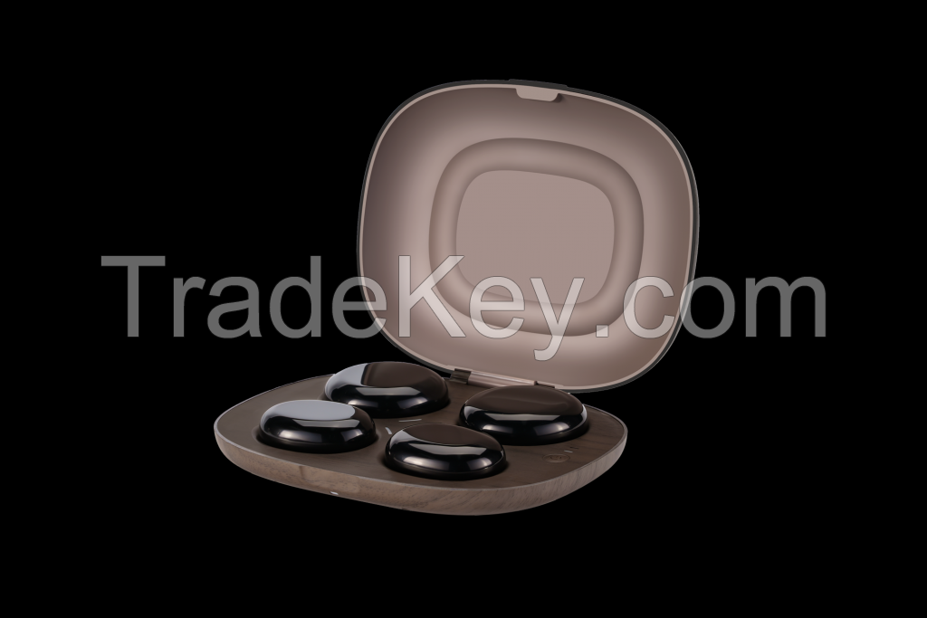 Obsidian Natural Stone Keep Healthy For Home Use And Travel For Massage Increase Emotion, Easy Use Simple Operation