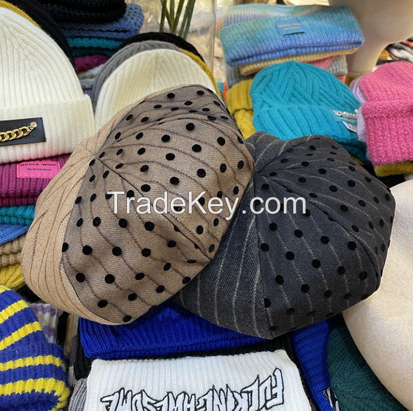 Sheer Mesh Paneled Beret