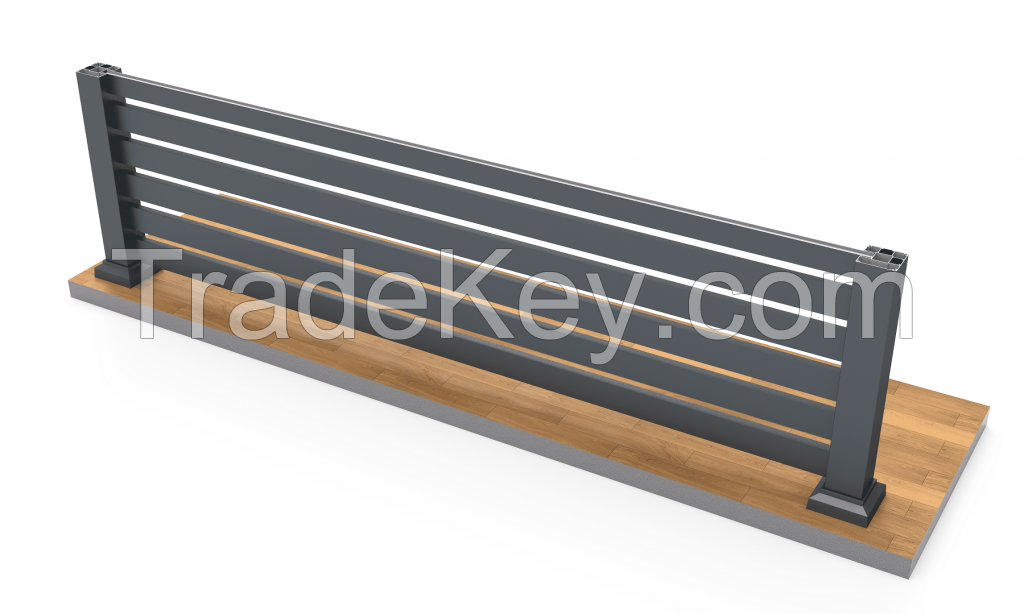 Aluminum Profile Fences Frame Extrusion Anodized, Customized Design