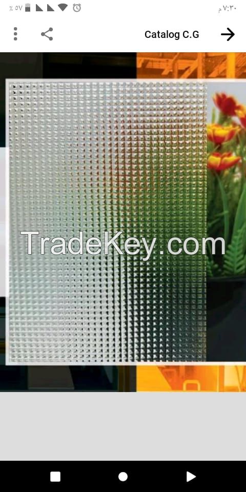 patterned glass and marble and granite 