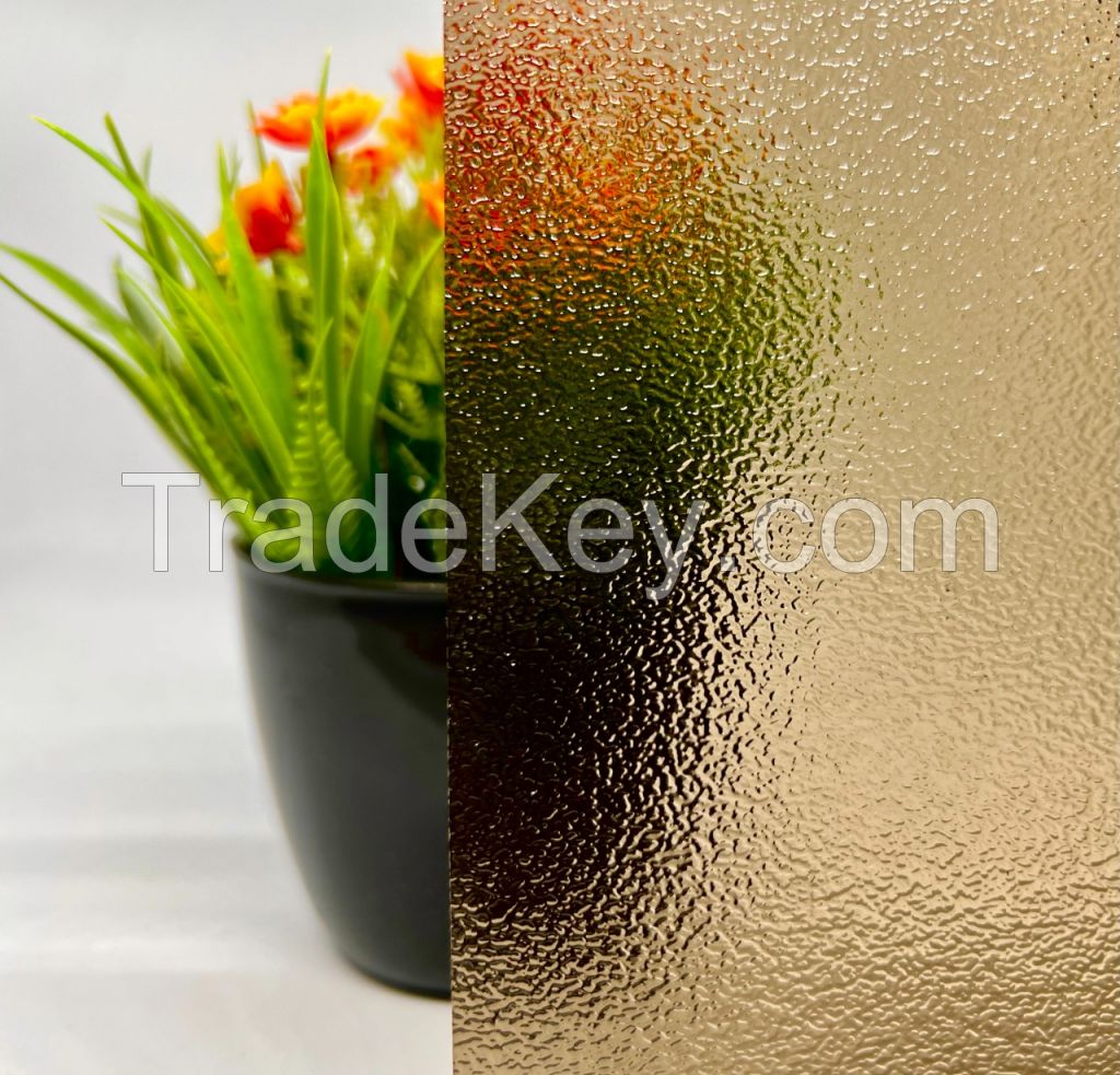 patterned glass and marble and granite 