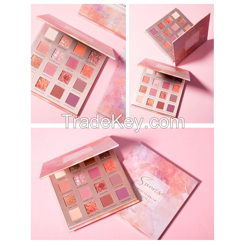 16-Color Eyeshadow Palette â Ultra-Pigmented Shimmer/Matte (Waterproof) | Earth Tones & Glitter