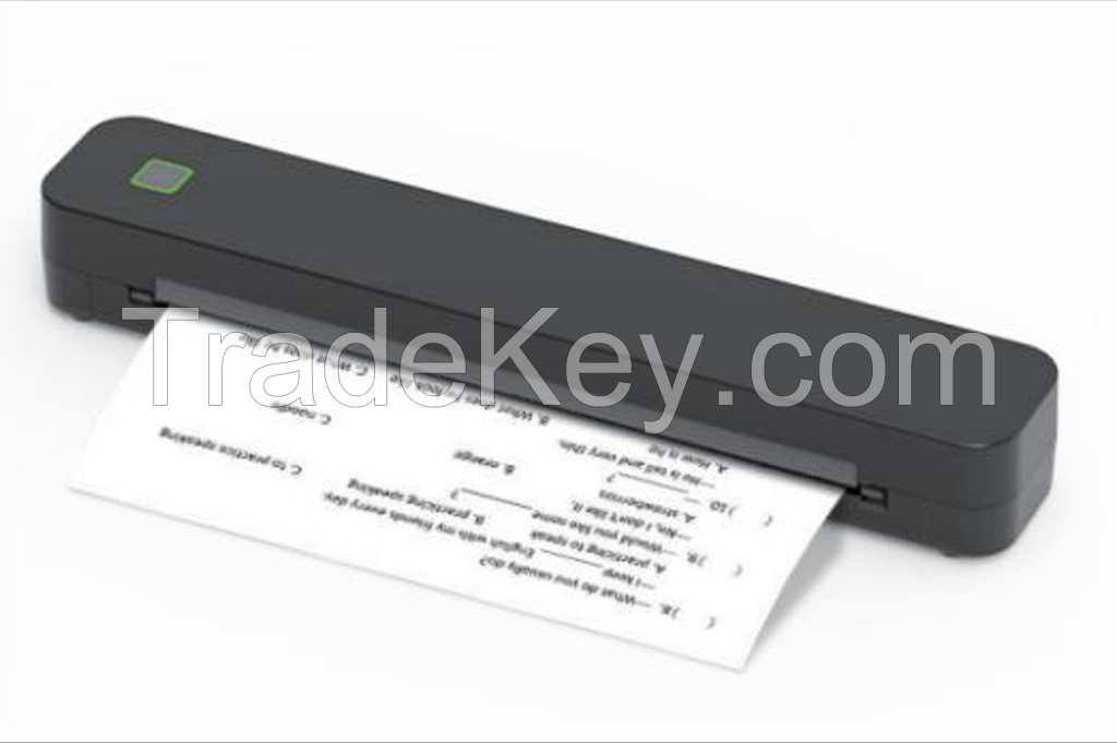 Portable built-in battery wireless thermal printer