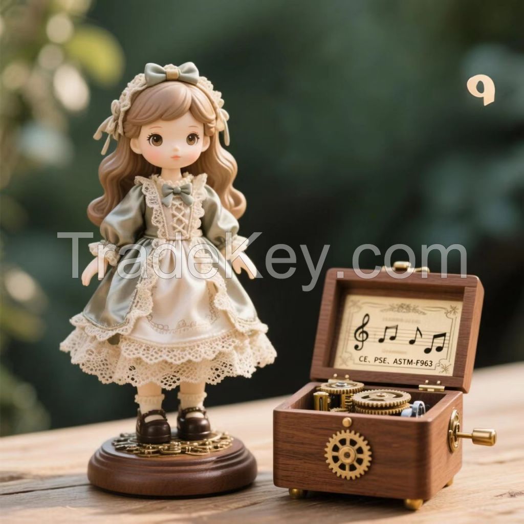 Retro Vaporwave Music Box Doll