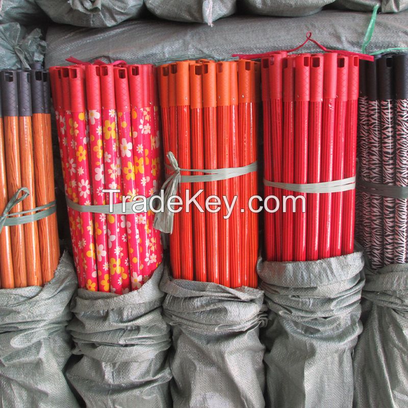 PVC coated wooden broom sticks high quality low price broom sticks