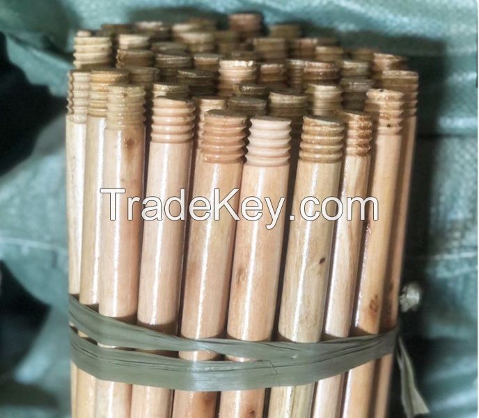 Factory wholesale wooden broom handles durable natural wooden broom stick