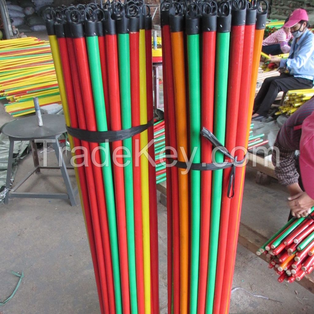 PVC coated wooden broom sticks high quality low price broom sticks