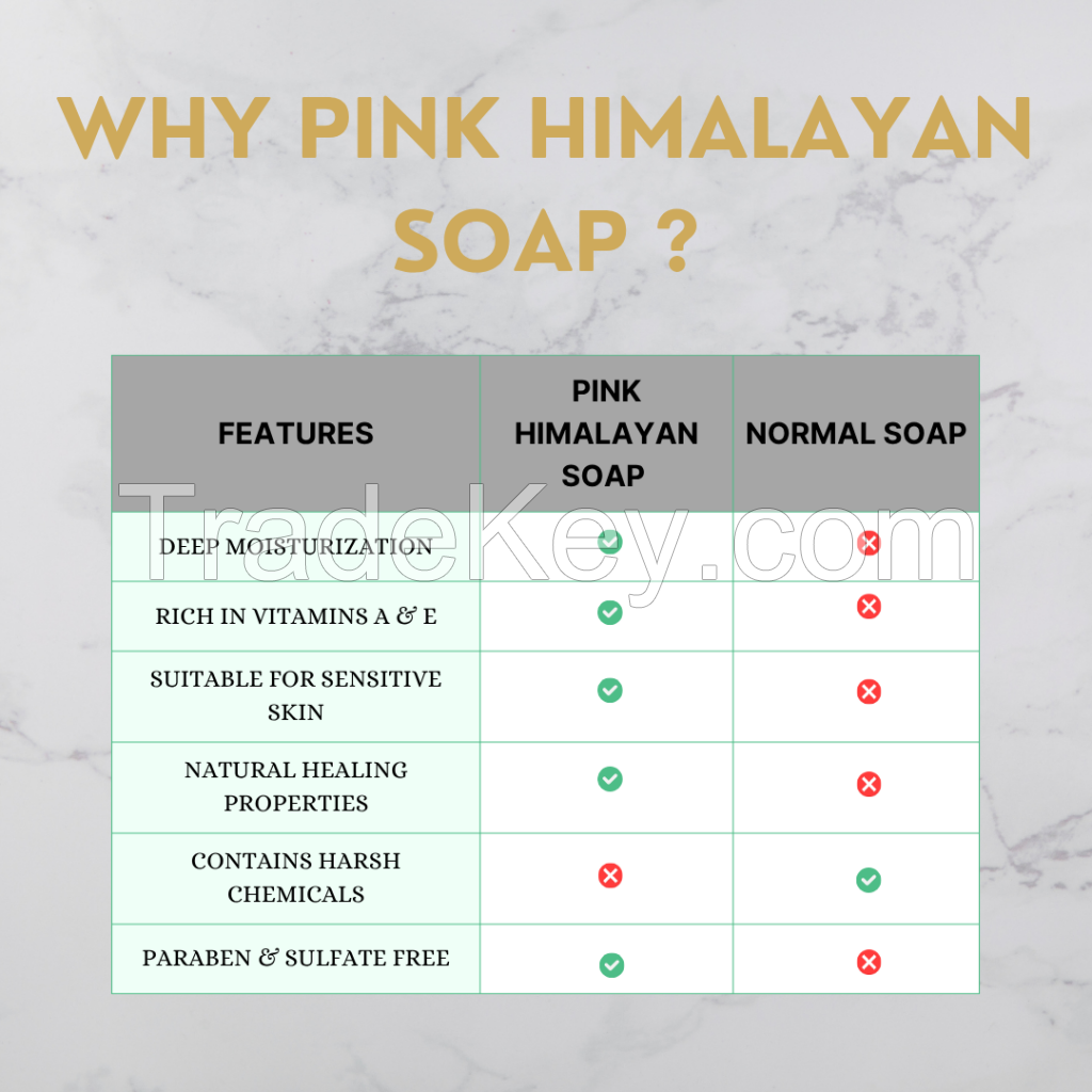 Private Label Pink Himalayan Salt Soap Mineral Rich Exfoliating Detox for Oily Acne Prone Skin Luxury Spa Skincare