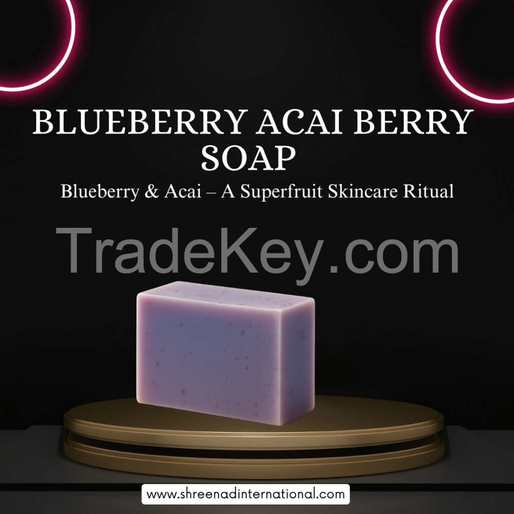 Private Label Blueberry Acai Berry Soap Antioxidant Rich Skin Nourishing for Dull Aging Skin Luxury Spa Skincare
