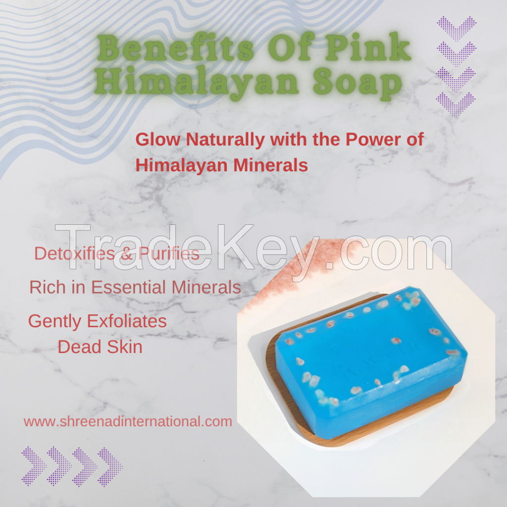 Private Label Pink Himalayan Salt Soap Mineral Rich Exfoliating Detox for Oily Acne Prone Skin Luxury Spa Skincare