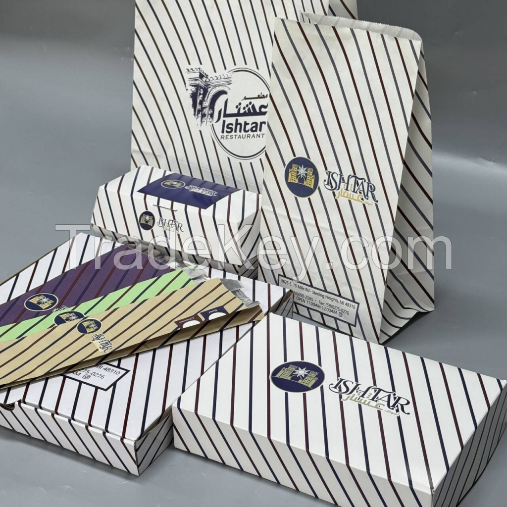 High Custom Logo Disposable Fast Food Packaging 1mm Paper Boxes for Sushi for Apple Pie