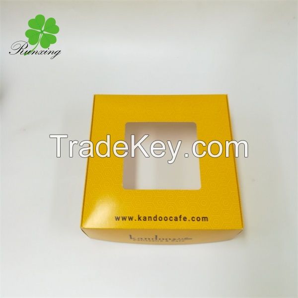 High Quality Personalized Paper Boxes for Bakery Shops Custom Donut Box with Window Wholesale Budget-friendly