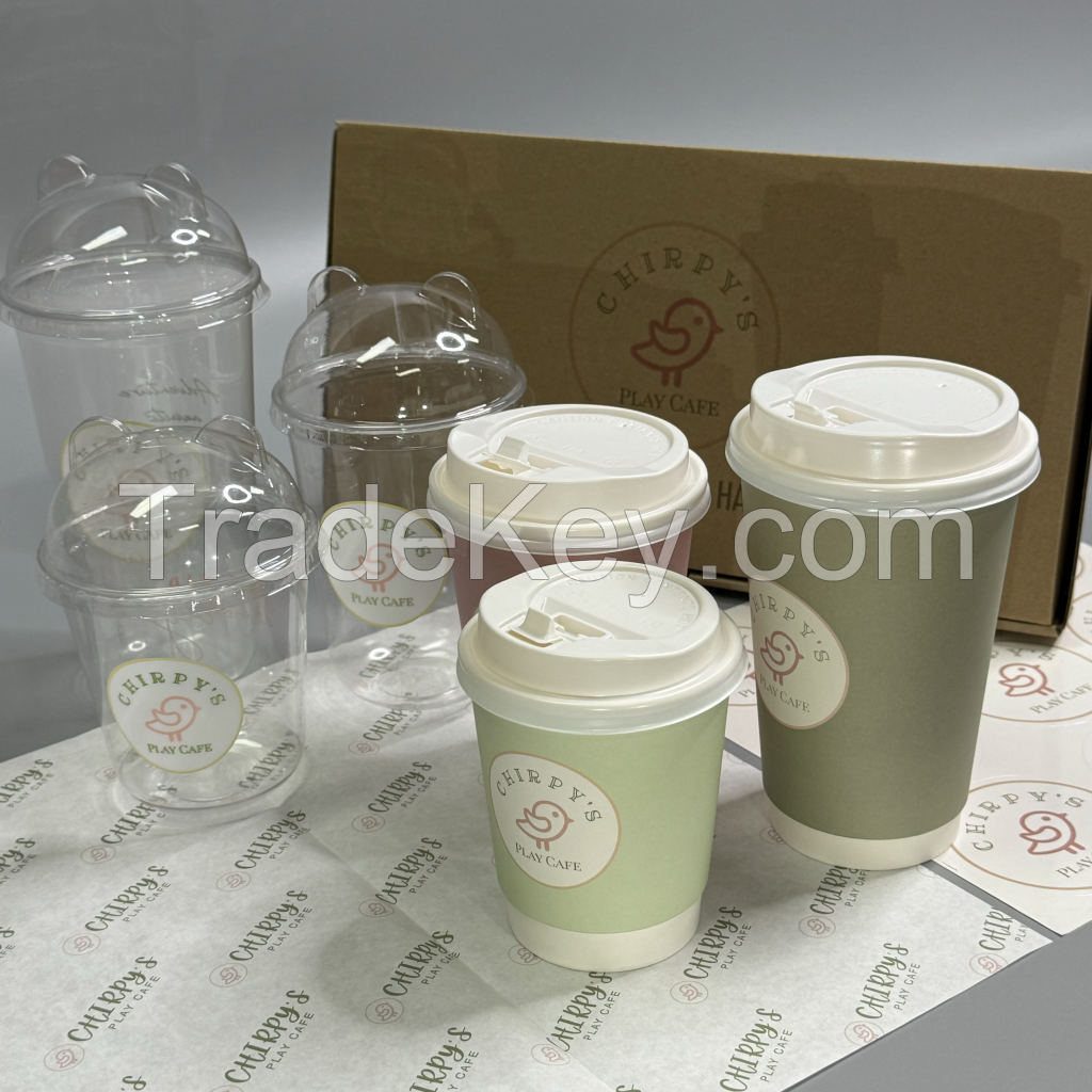 Bulk Custom Logo Paper Gelato Cups with Lids - 4oz & 5oz Disposable Ice Cream Containers for Yogurt Shops