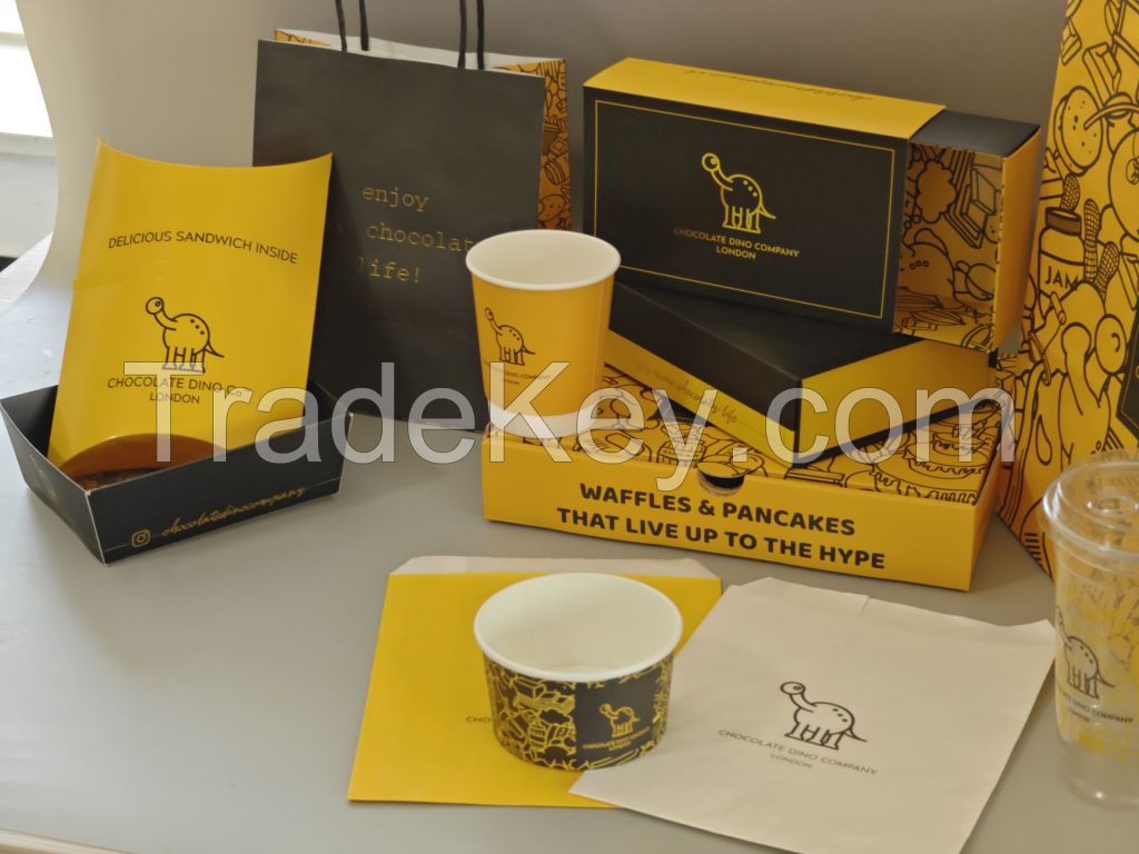 Custom Logo Design Printing Disposable Double Wall Kraft Paper Cup Hot Coffee 9-18oz Craft Paper for Lollipops