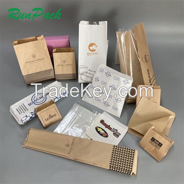 High Quality Eco-friendly Double Wall Greaseproof Paper Bag Classic Style with Digital Printing for Food