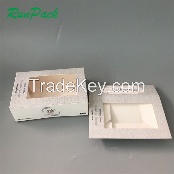 Hot Selling Soy Ink Sushi Box With Clear Window Custom Black Card Sushi Box Packaging High Quality Paper Sushi Box